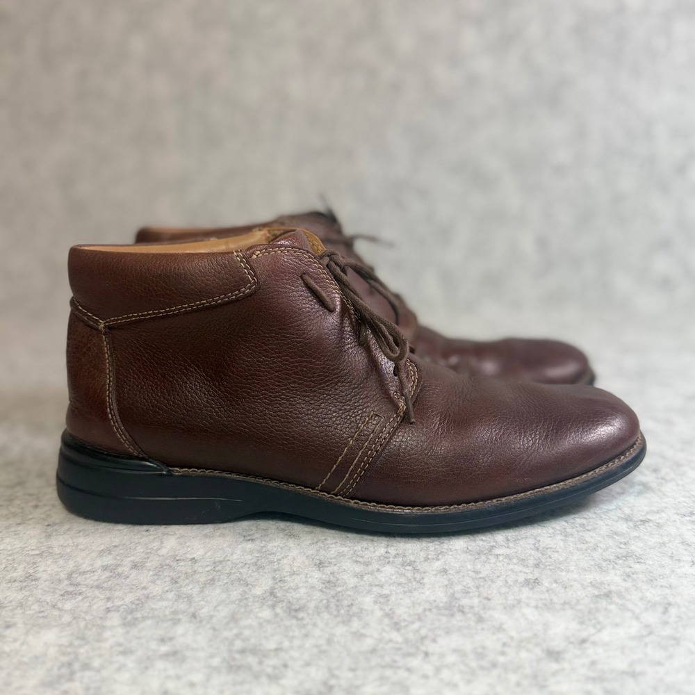 Johnston & Murphy Hunley Chukka Boots Mens 10M Brown Leather Ankle Boots